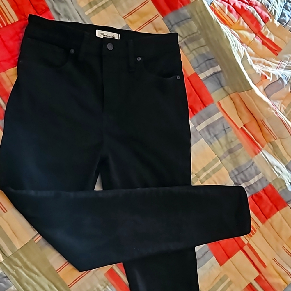 Madewell curvy highrise skinny black jeans size 29
